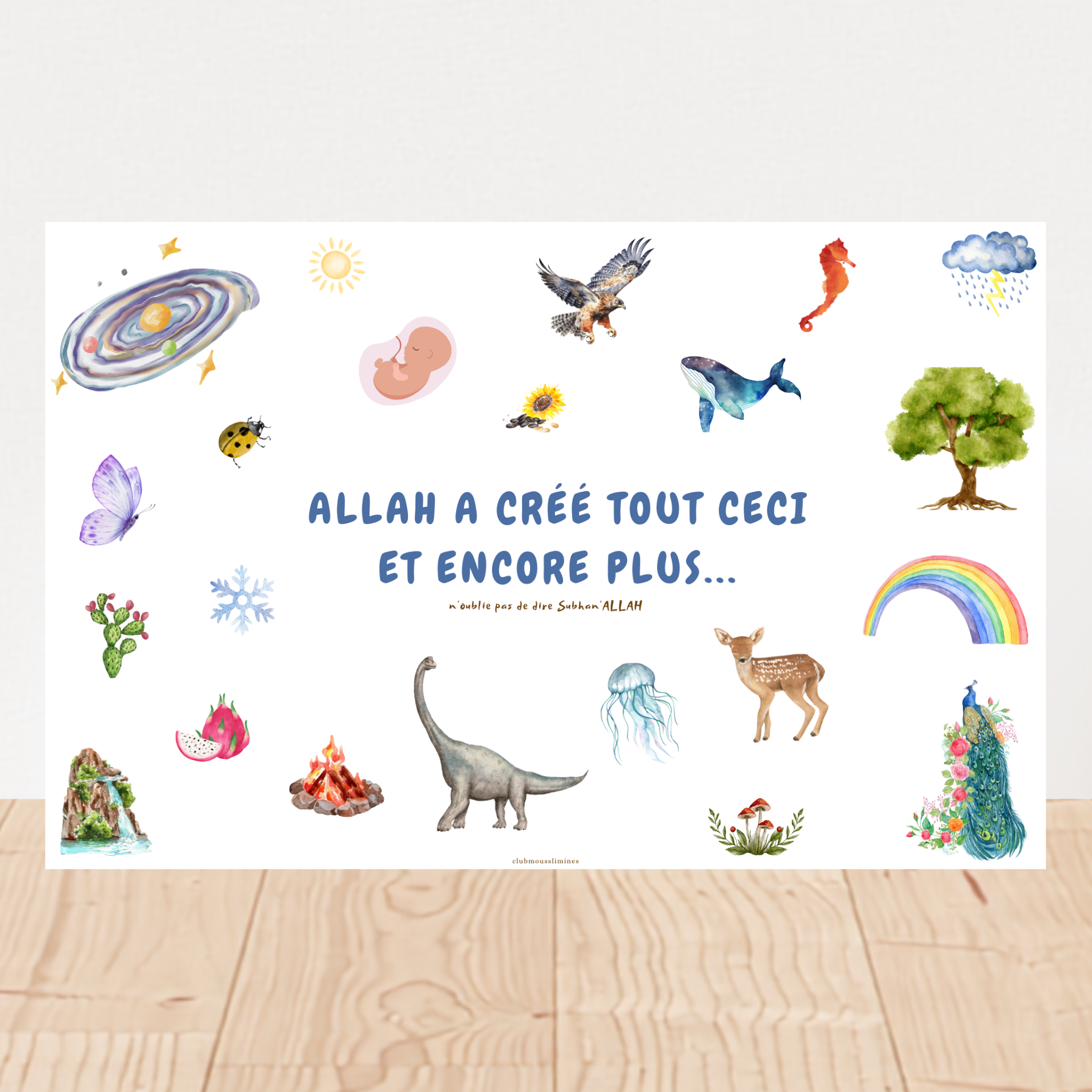 Allah a créé tout ceci… – Affiche éducative islamique