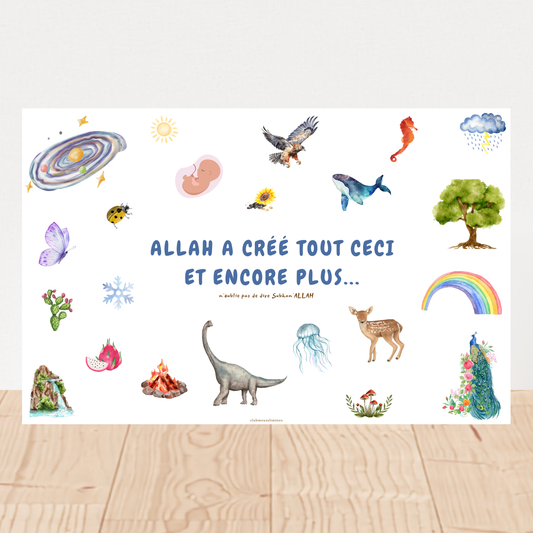Allah a créé tout ceci… – Affiche éducative islamique