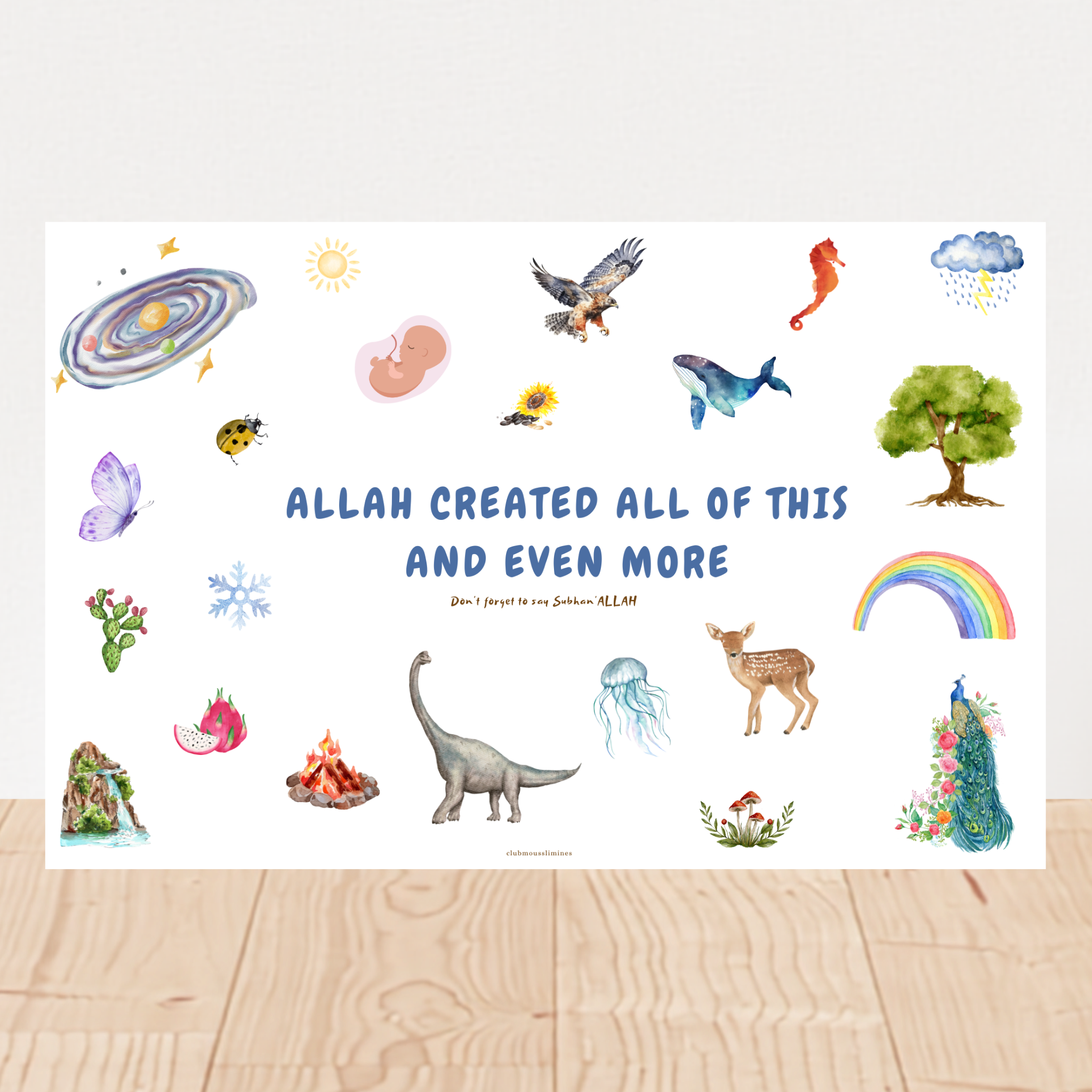 Allah a créé tout ceci… – Affiche éducative islamique