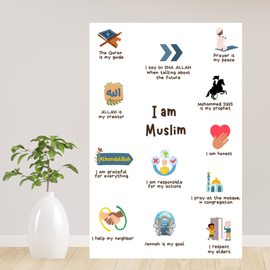 Je suis musulman – Affiche éducative islamique