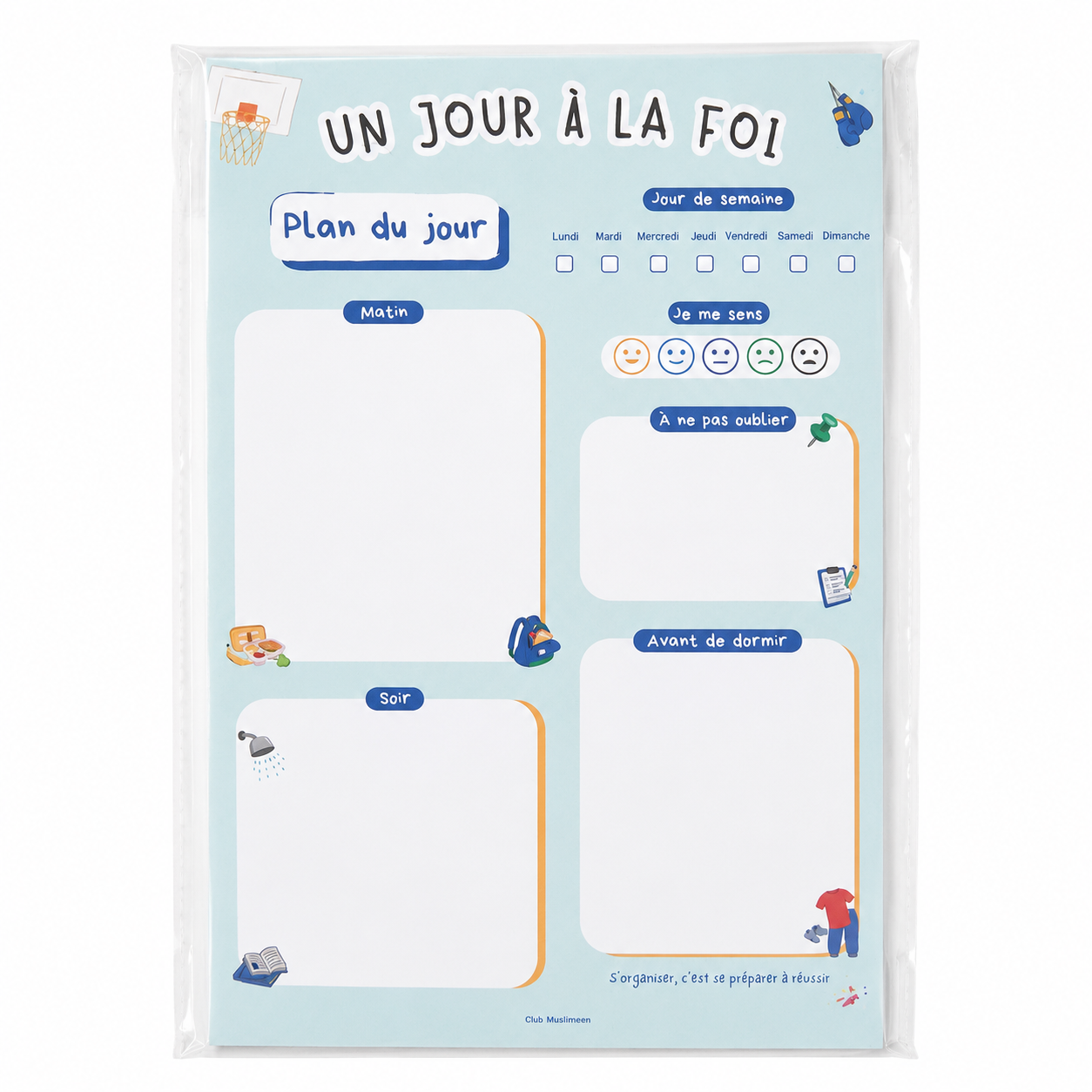 Un jour à la fois – Bloc planificateur quotidien