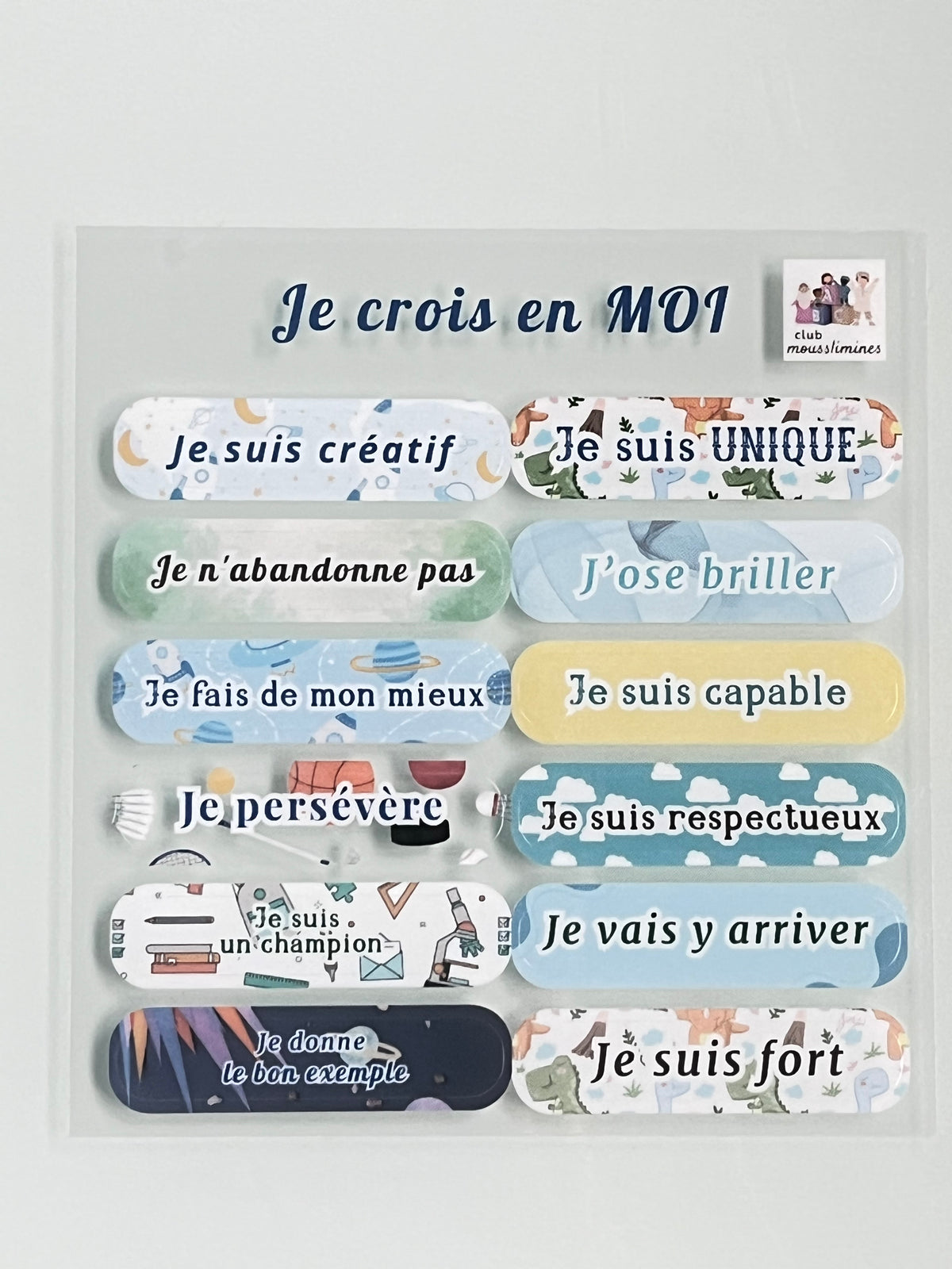 Autocollants « Je crois en moi » – Affirmations positives