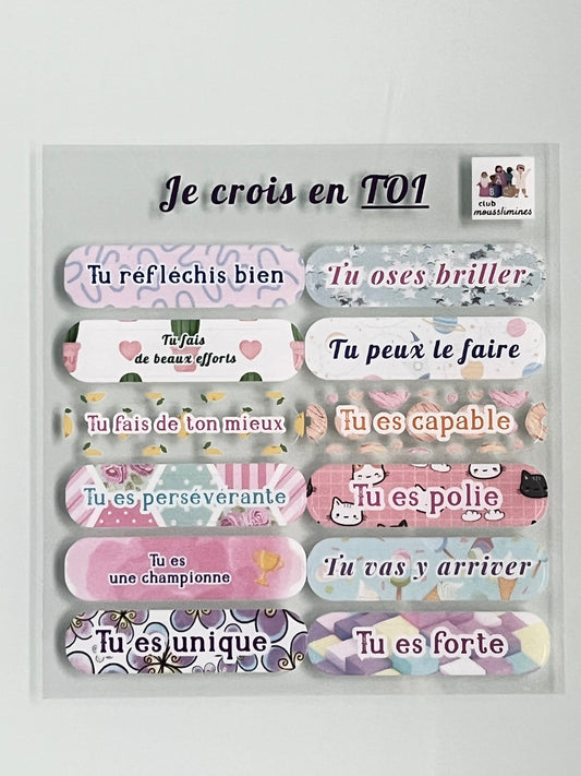 Autocollants « Je crois en toi » – Affirmations positives